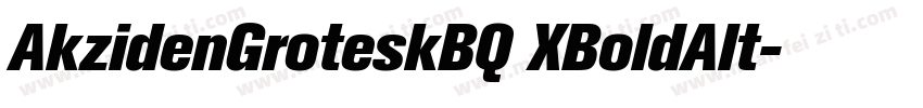AkzidenGroteskBQ XBoldAlt字体转换